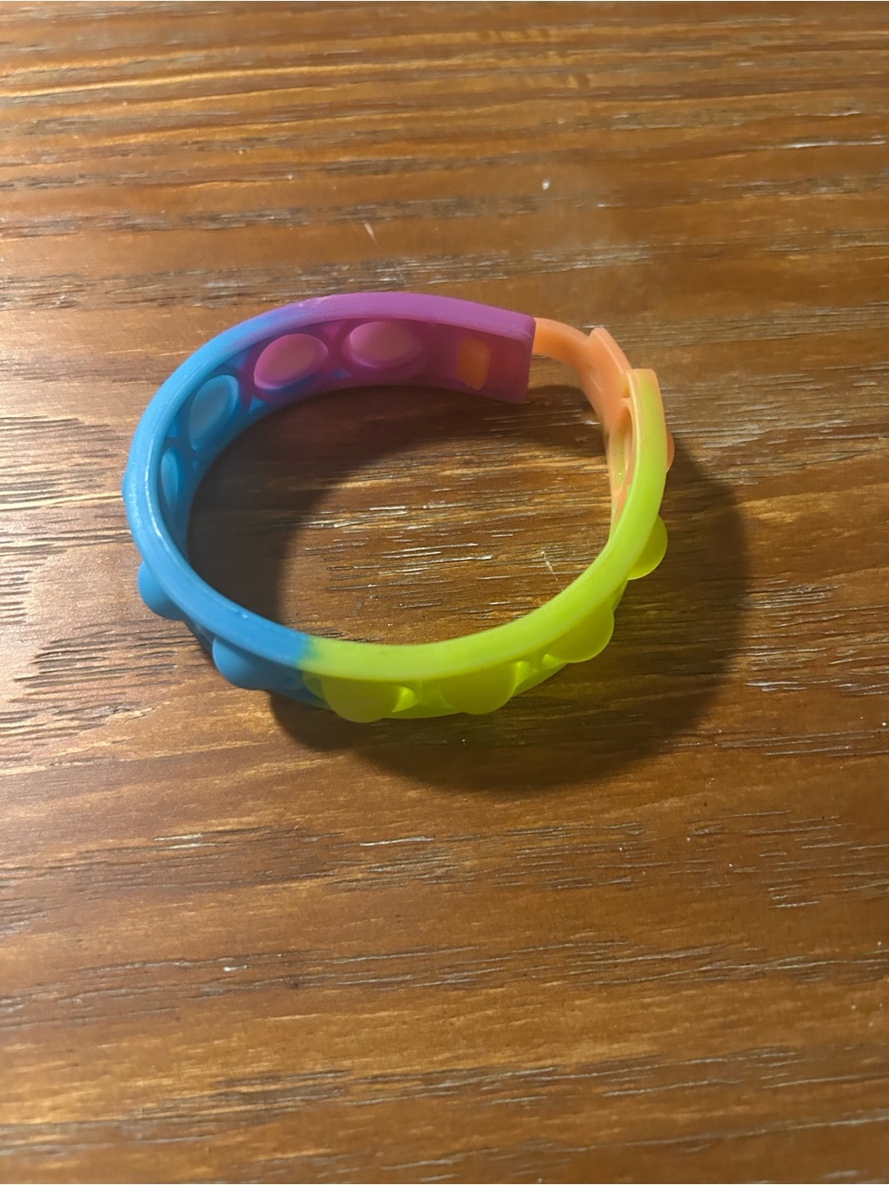 Rainbow Pop-It Silicone Fidget Bracelet for Kids - Multicolor